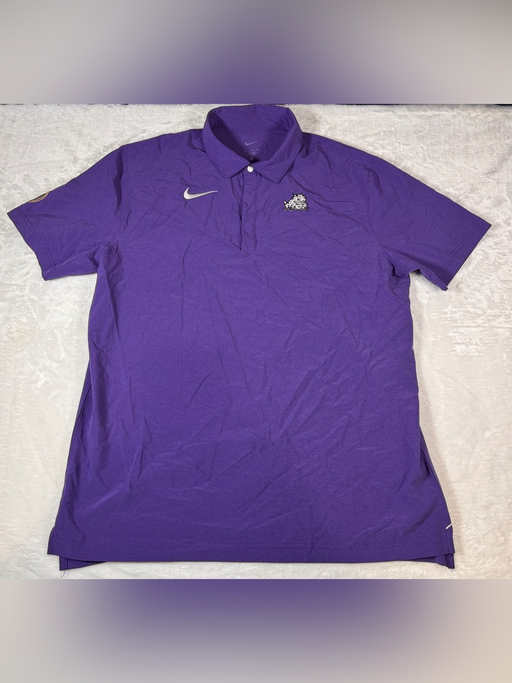 Nike TCU Horned Frogs Polo Men’s XL Purple Dri-FIT Football Performance